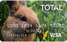 Bunny in Flowers Credit Card Total VISA