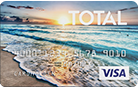 Beach Scene Credit Card Total VISA